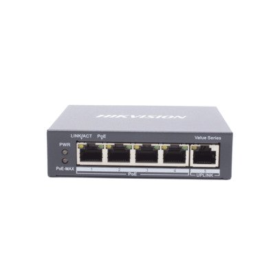 Switch Gigabit PoE+ / No Administrable / 4 Puertos 10/100/1000 Mbps PoE+ / 1 Puerto 10/100/1000 Mbps Uplink / 35 W