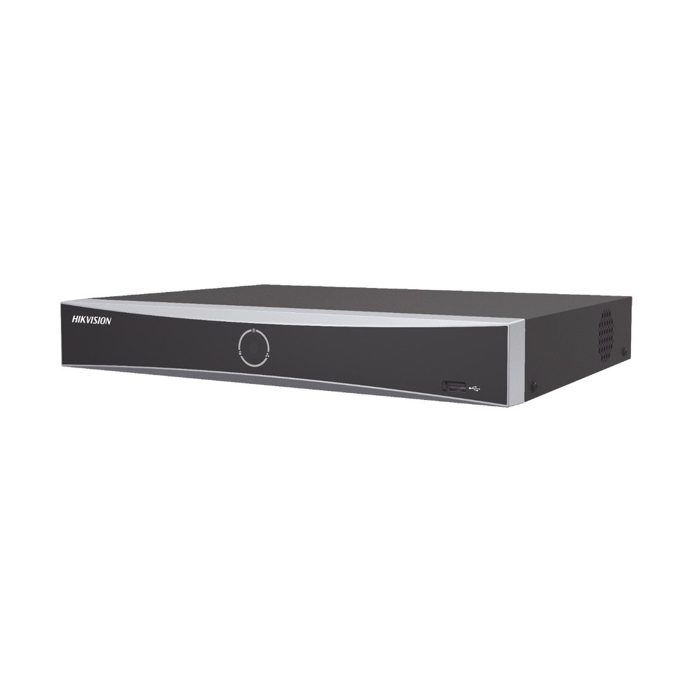 NVR 12 Megapixel (4K) / 16 canales IP / AcuSense (Evita Falsas Alarmas) / Reconocimiento Facial / 1 Bahía de Disco Duro / HDMI en 4K / Sin Puertos PoE+